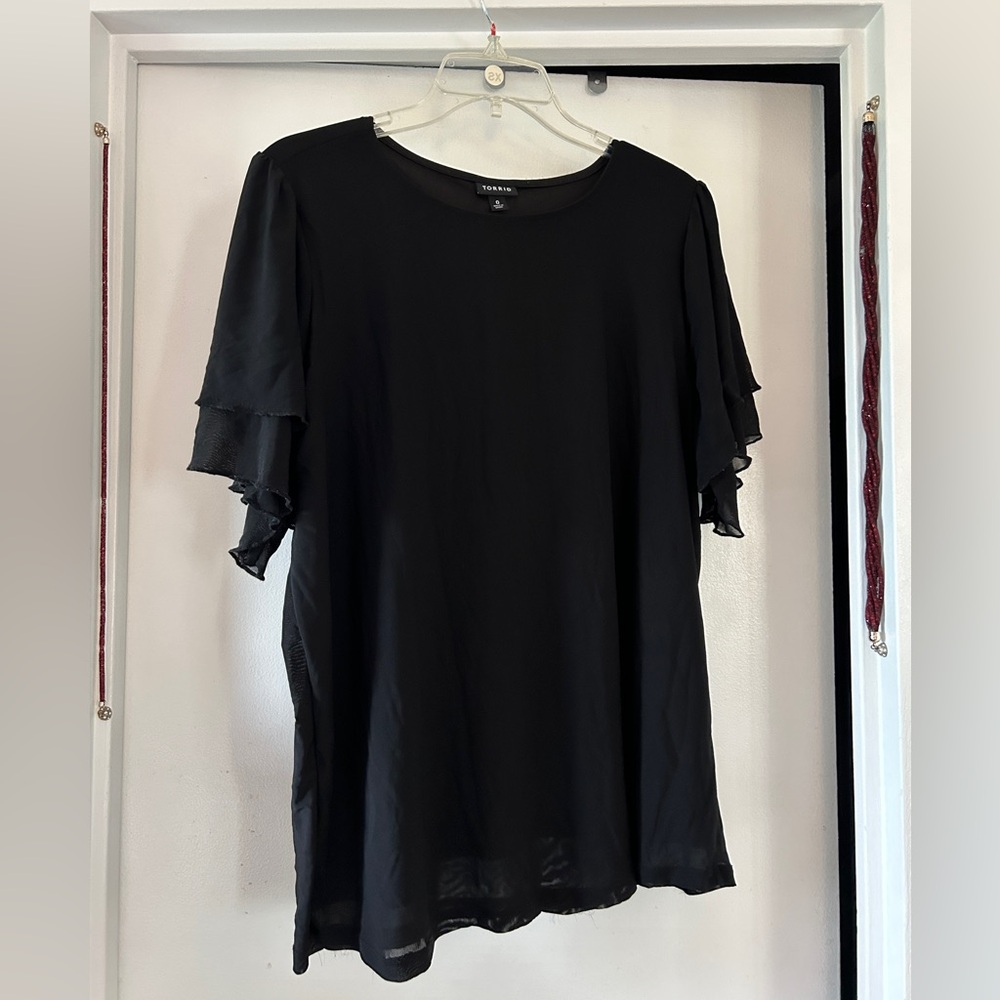 TORRID SHEER BLACK SHIRT